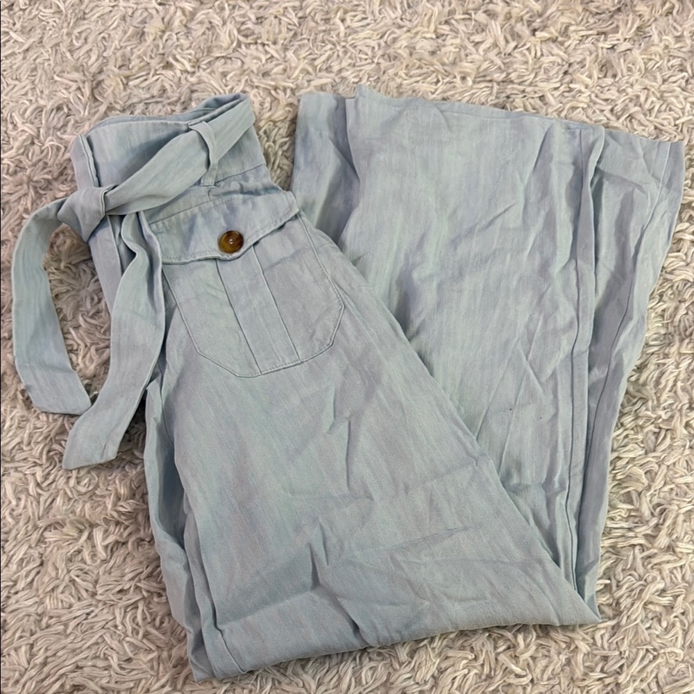 New York & Company Blue Wide Leg Pants